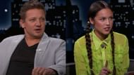 Renner and Rodrigo (Image via YouTube/Jimmy Kimmel Live)